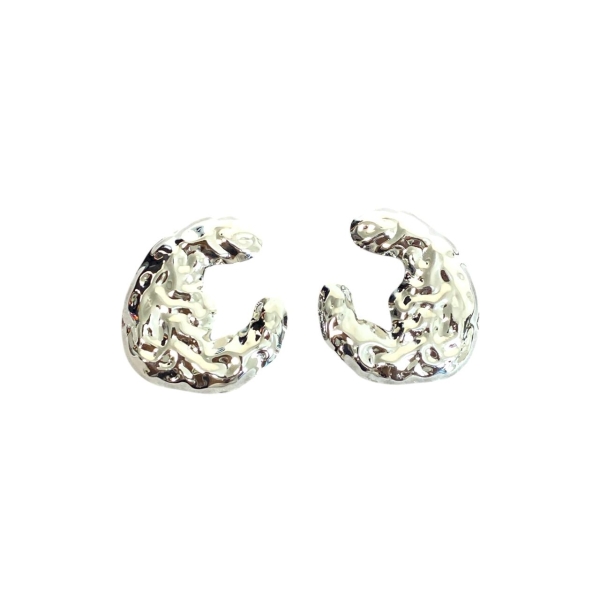 Brinco Ear Cuff Orgânico em Prata