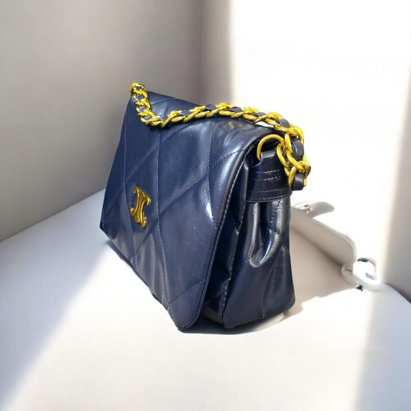 Bolsa Grande Lux Navy Chain Azul - Image 2