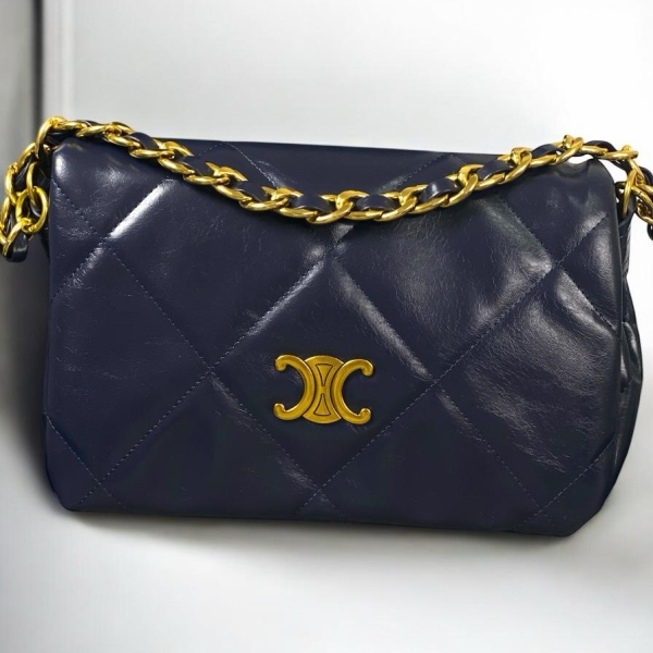Bolsa Grande Lux Navy Chain Azul